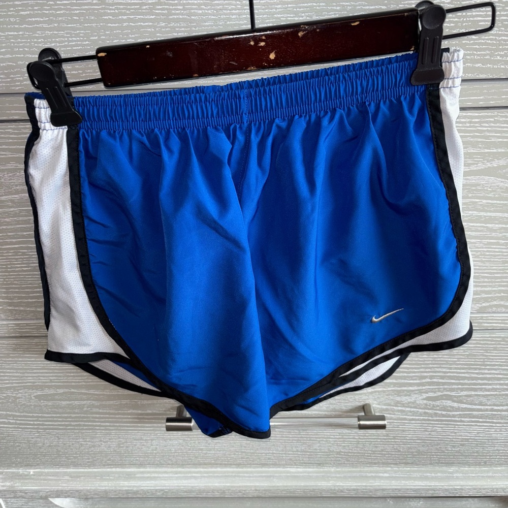 Nike Women's Athletic Shorts in Blue and White